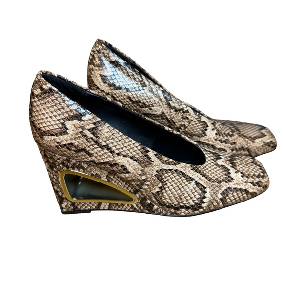 Katy Perry faux Snakeskin Heels Pumps Size 8M - Picture 1 of 8